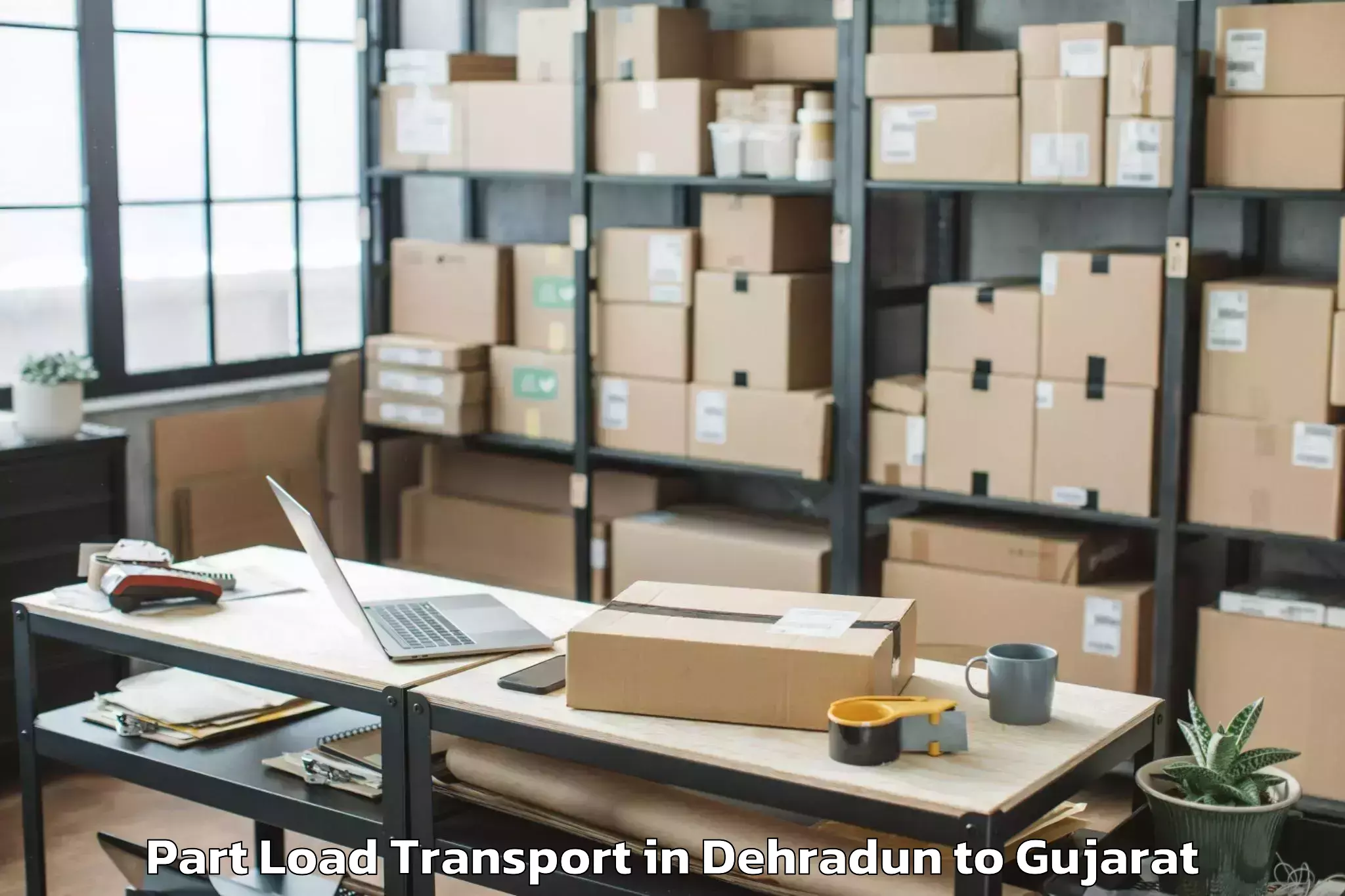 Top Dehradun to Vapi Part Load Transport Available